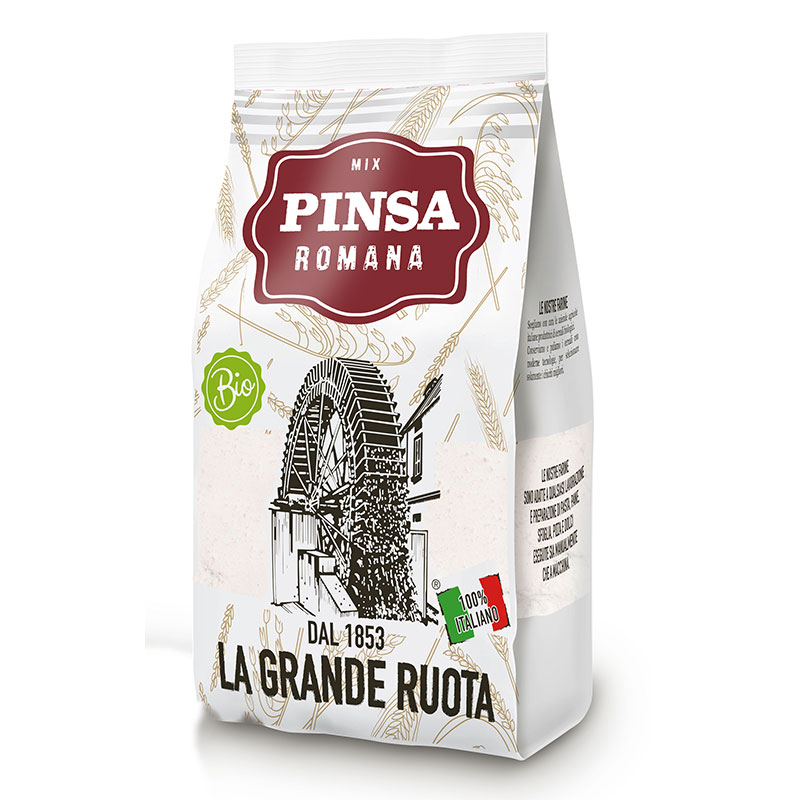 La Mix Rye, Corn, Pinsa Maize, Bio Spelled Flours - Romana Grande Ruota